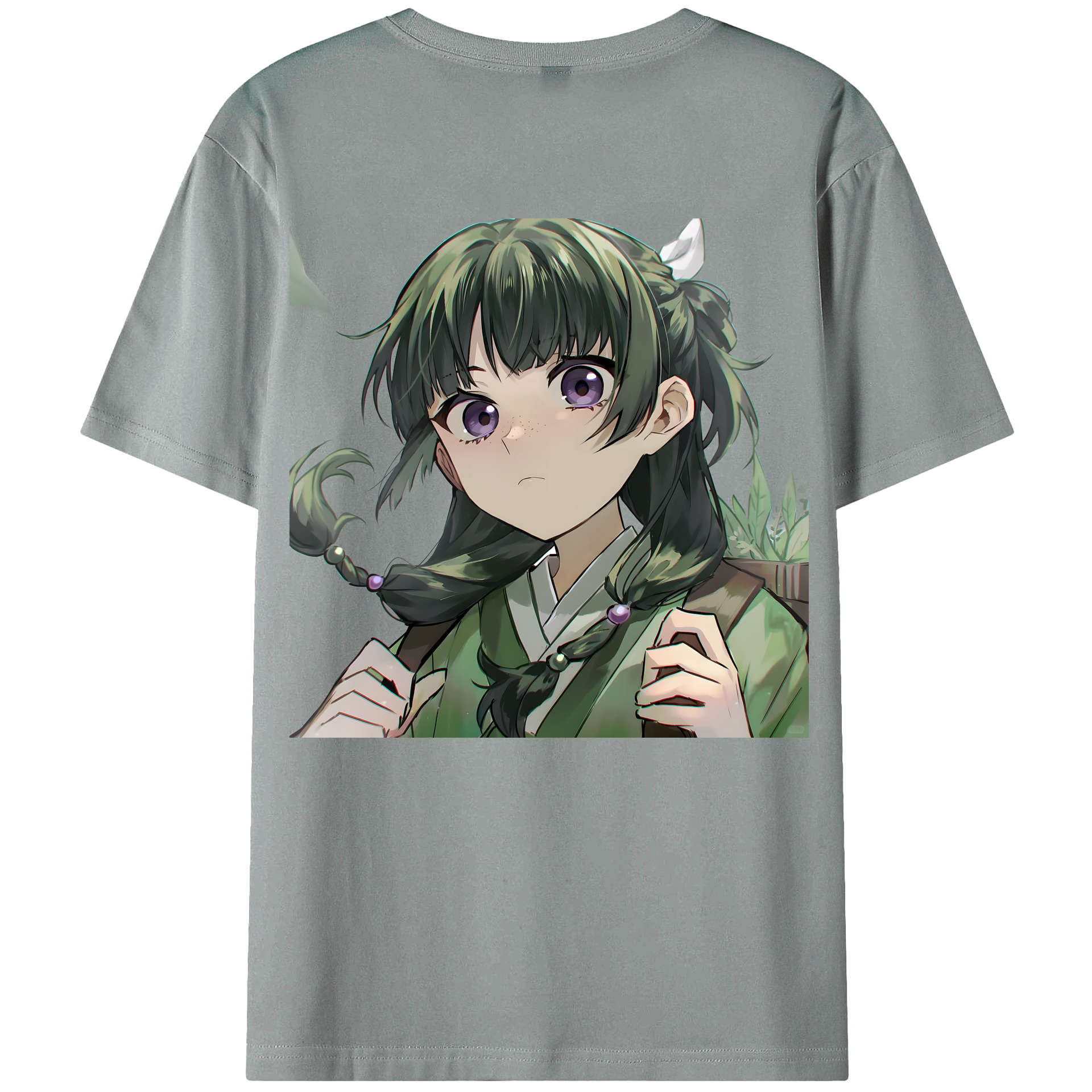 （画像用） 薬屋のひとりごと The Apothecary Diaries 綿100％ メンズ半袖Tシャツ（バックプリント） 通気性